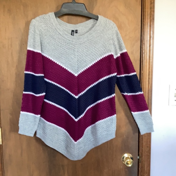 Zoe & Phoebe chevron stripe pullover sweater size 1X - Picture 4 of 17